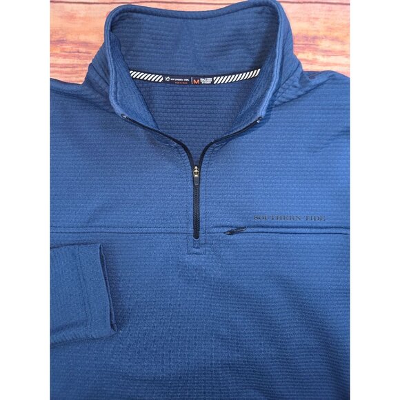 Southern Tide Mens Medium Blue Quarter-Zip Jacket‎ Medium - Picture 4 of 7